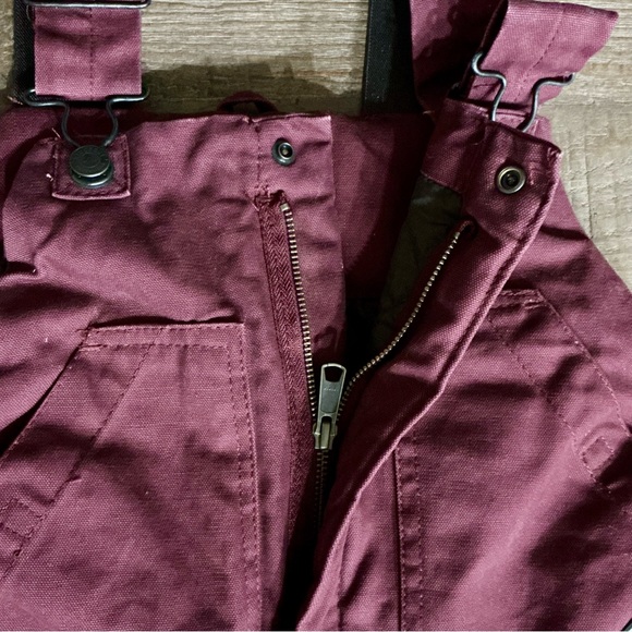 Ridgecut Women's Burgundy Bib Overalls Size Medium - Picture 4 of 14